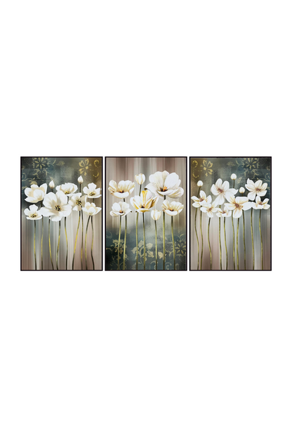 CP141 Neutral Floral Canvas Prints Wall Decor