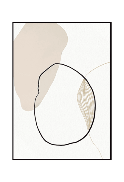 CP014 Nordic Abstract Pattern Canvas Prints in Brown and Beige Shades Wall Decor