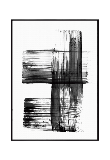 CP138 Black and White Abstract Design Canvas Prints Wall Decor