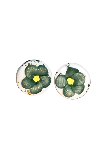 Paula's Floral Finds Handmade Tiny Bloom Polymer Clay Stud Earrings