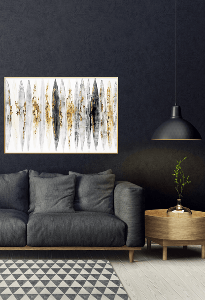 CP085 Black and Gold Abstract Canvas Print Wall Decor