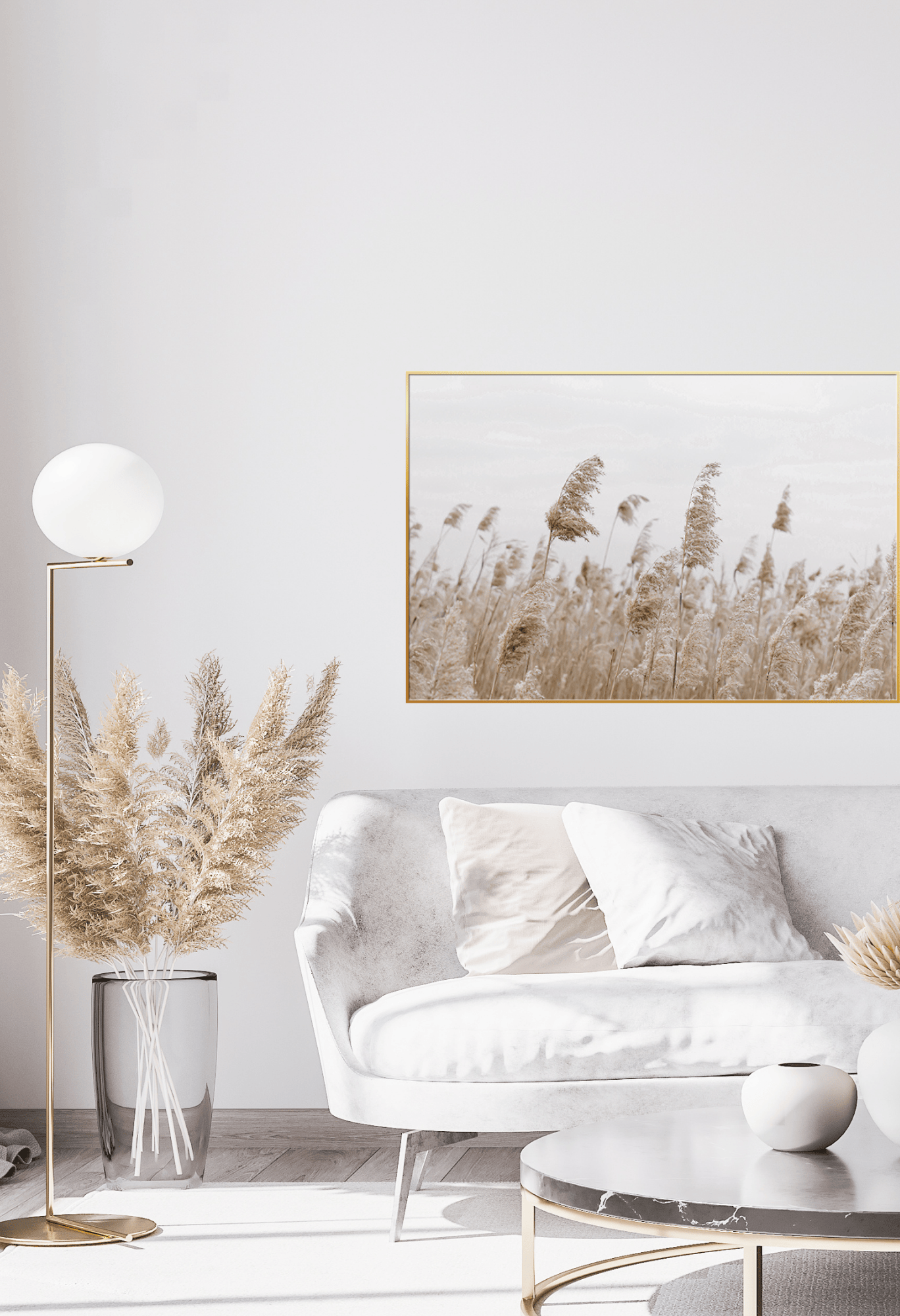 CP086 Neutral Beige Abstract Canvas Print Wall Decor
