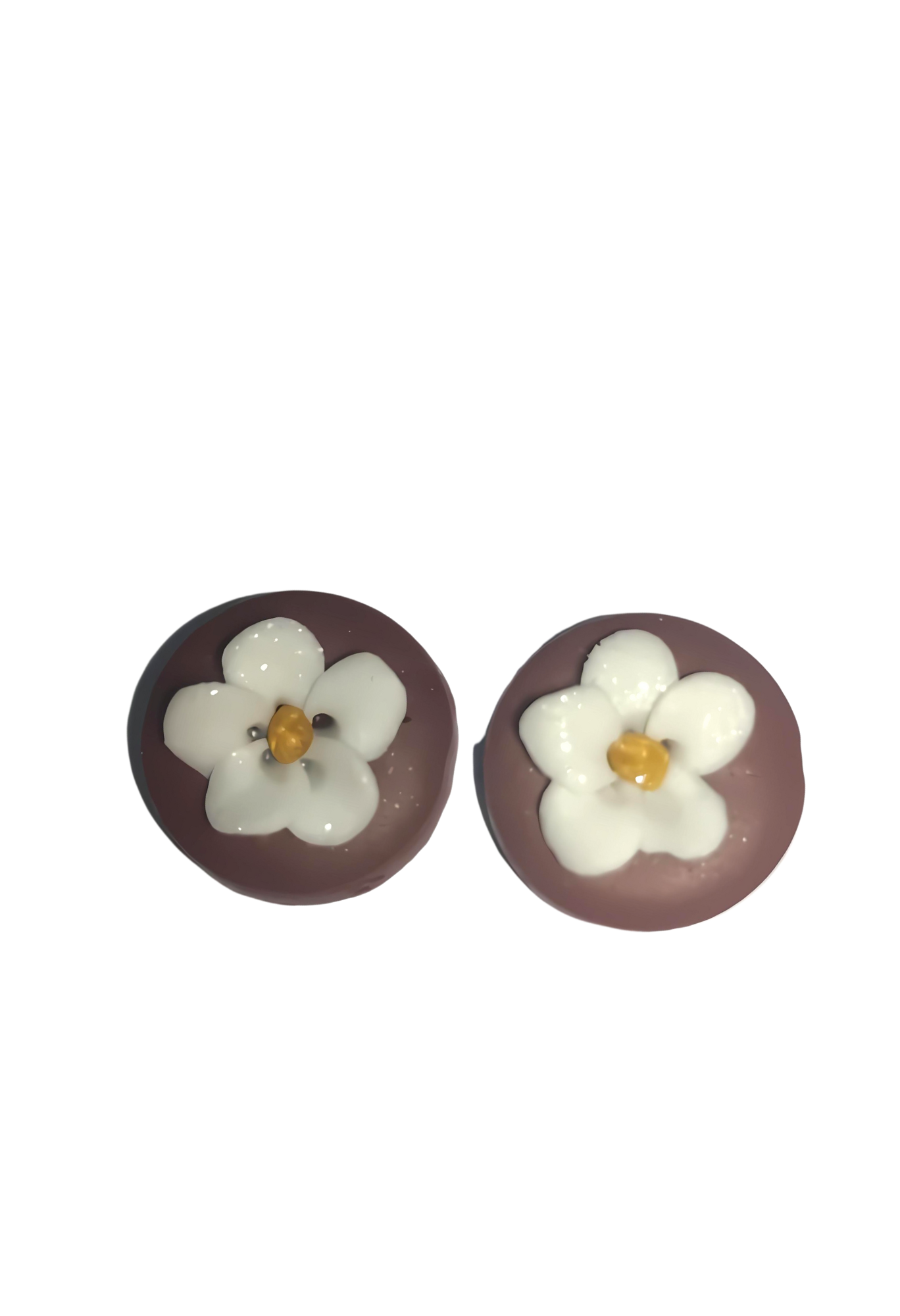 Paula's Floral Finds Handmade Tiny Bloom Polymer Clay Stud Earrings