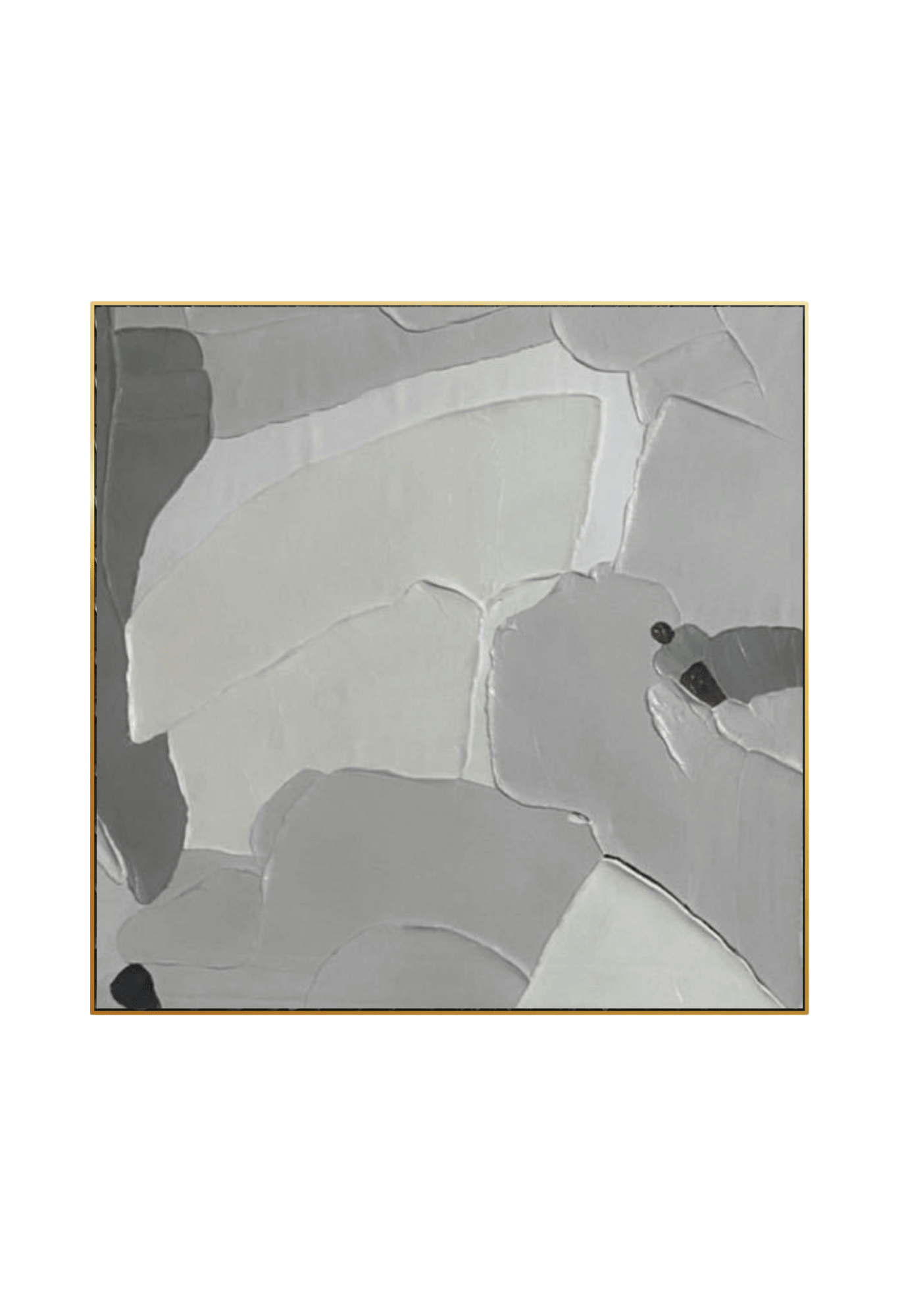 HP042 Abstract Minimalist White Acrylic Hand-Painted Wall Decor