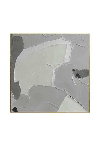 HP042 Abstract Minimalist White Acrylic Hand-Painted Wall Decor