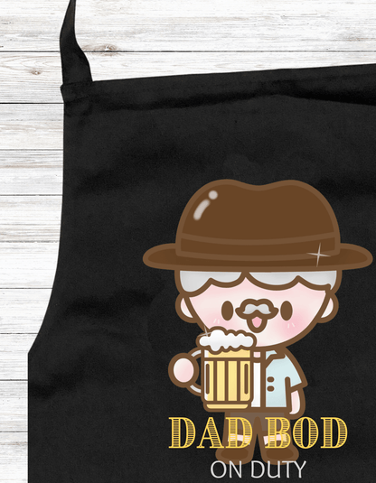 Apron for Dads - "Dad Bod on Duty"