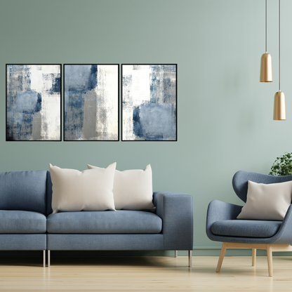 CP187 Blue Abstract Canvas Prints Wall Decor