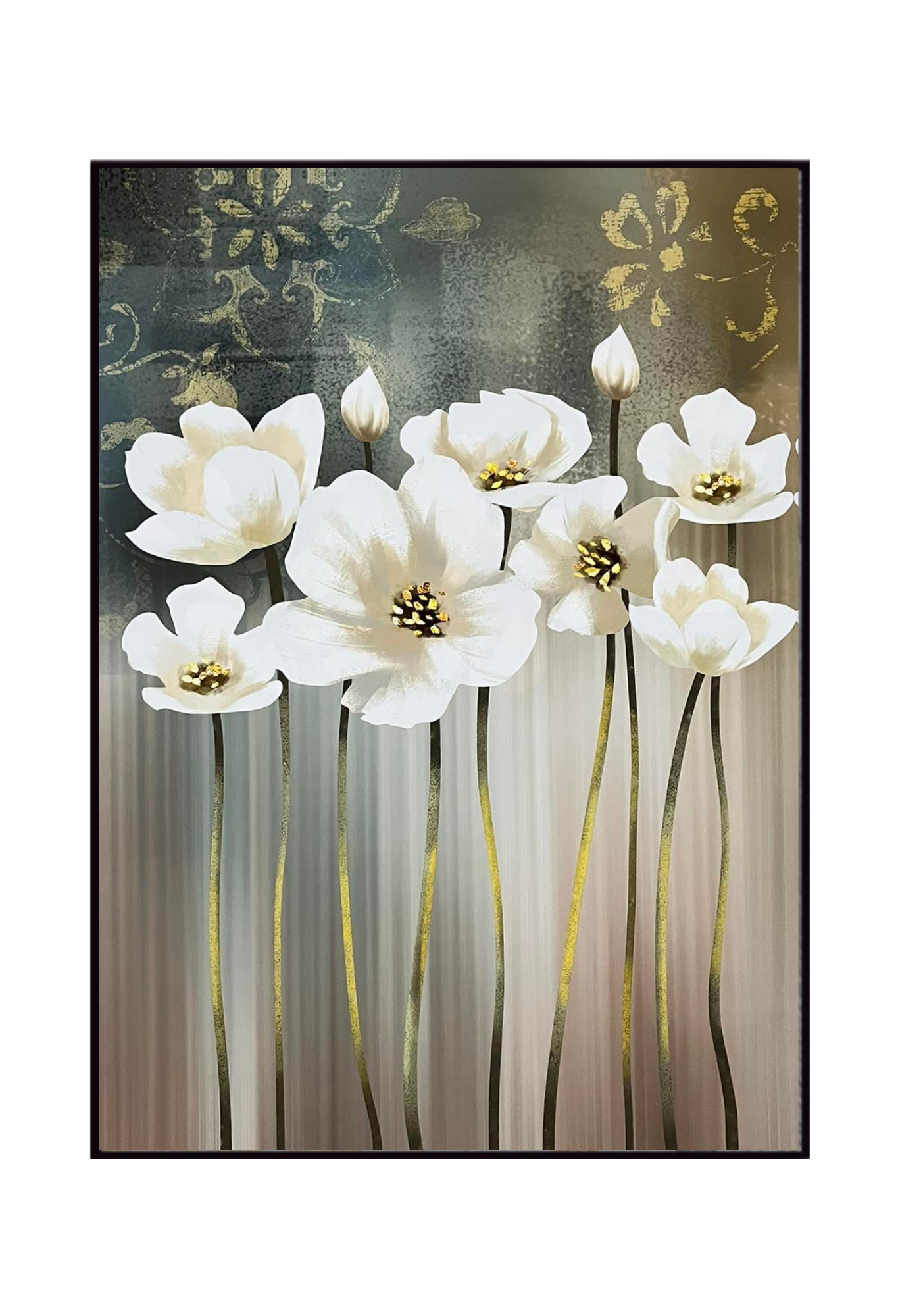 CP141 Neutral Floral Canvas Prints Wall Decor