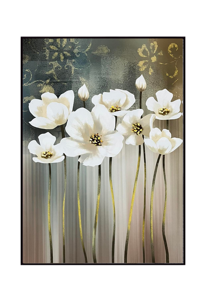 CP141 Neutral Floral Canvas Prints Wall Decor