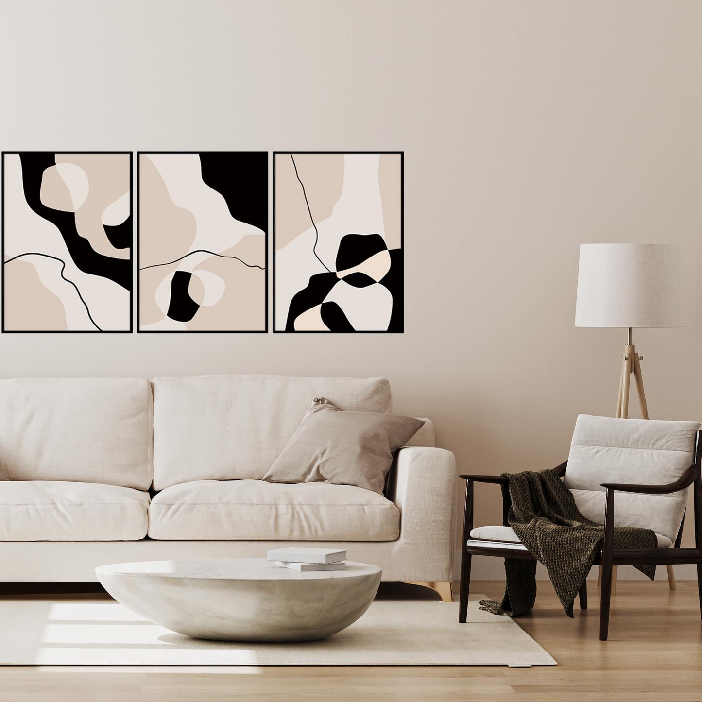 CP189 Neutral Abstract Canvas Prints Wall Decor