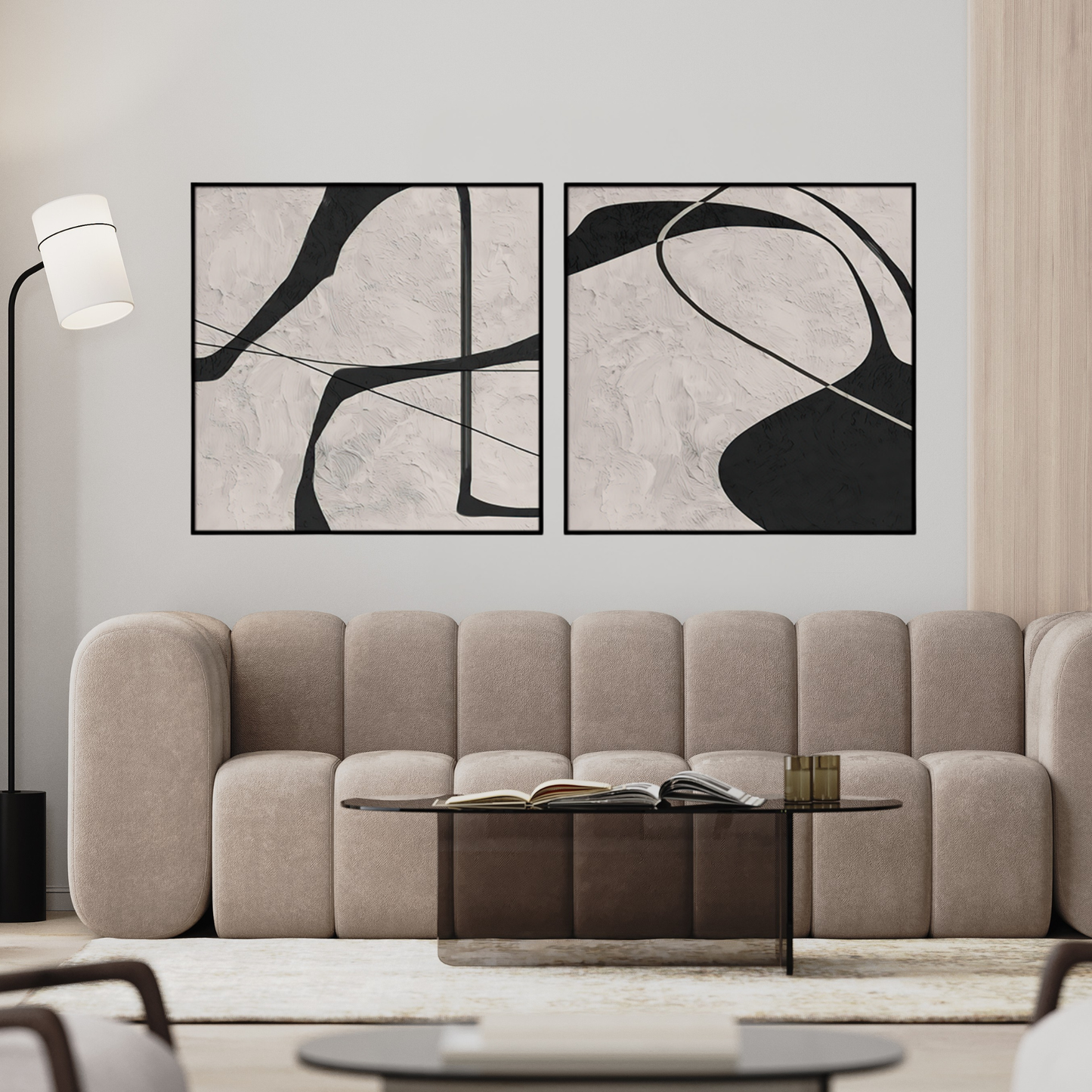 CP192 Neutral Abstract Design Canvas Prints Wall Decor