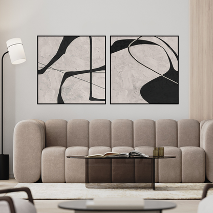 CP192 Neutral Abstract Design Canvas Prints Wall Decor