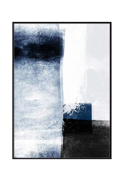CP006 Modern Abstract Blue Pattern Canvas Prints Wall Decor