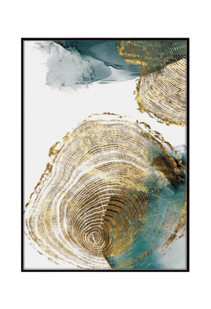 CP002 Abstract Tree Ring Canvas Prints Wall Decor