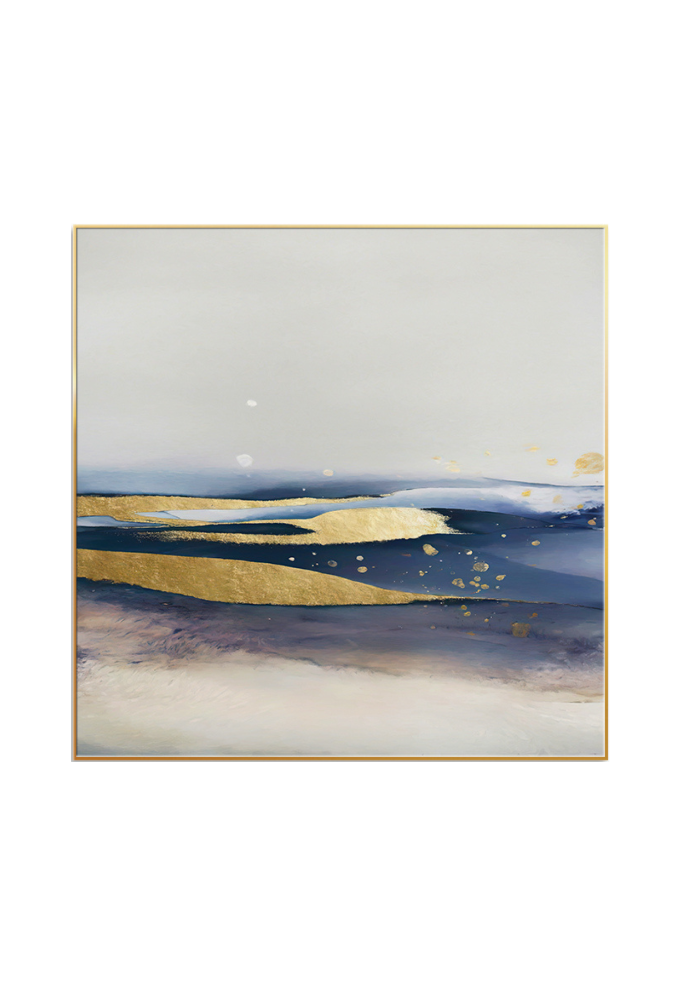 CP039040 Blue and Gold Abstract Design Canvas Prints Wall Decor