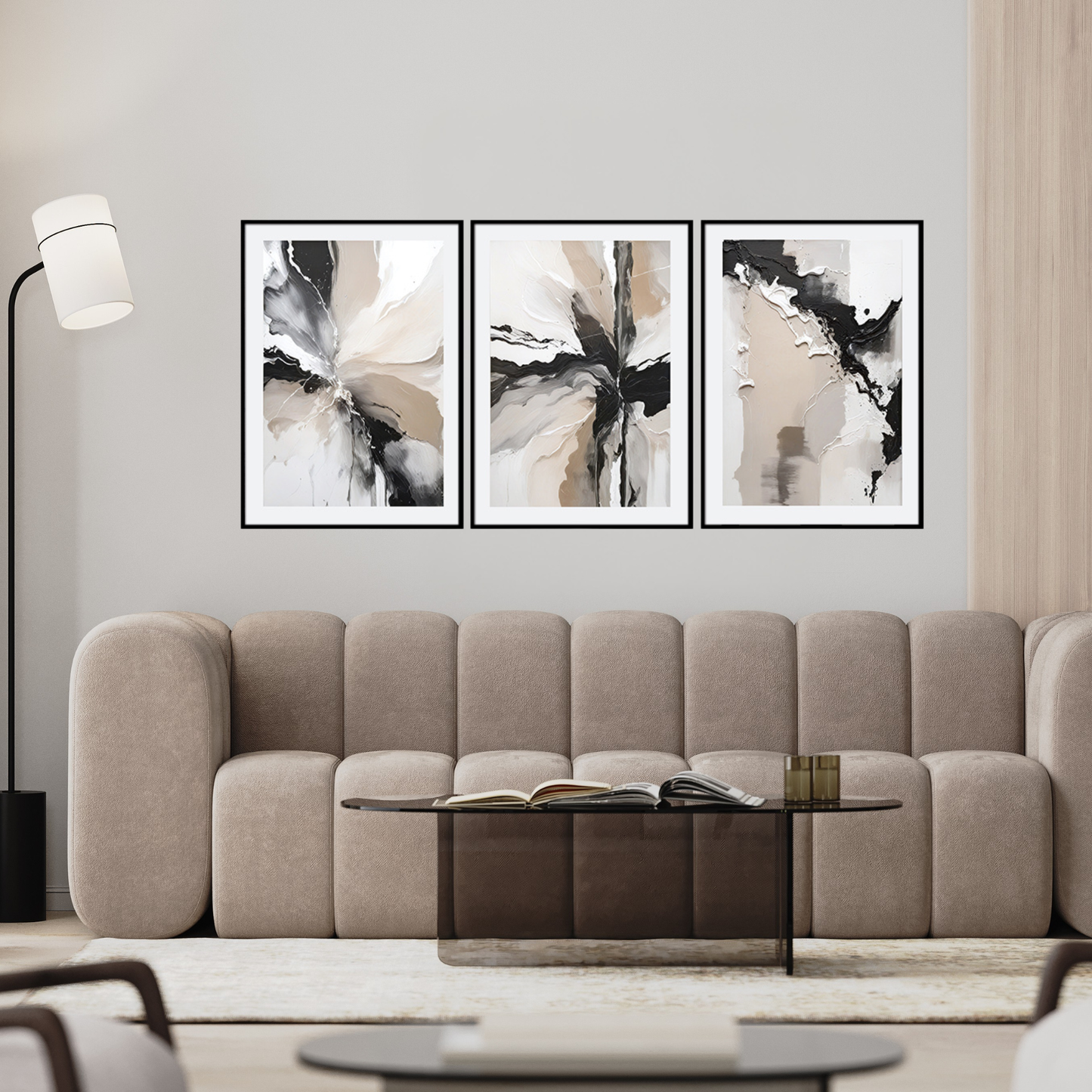 CP190 Neutral Abstract Canvas Prints Wall Decor