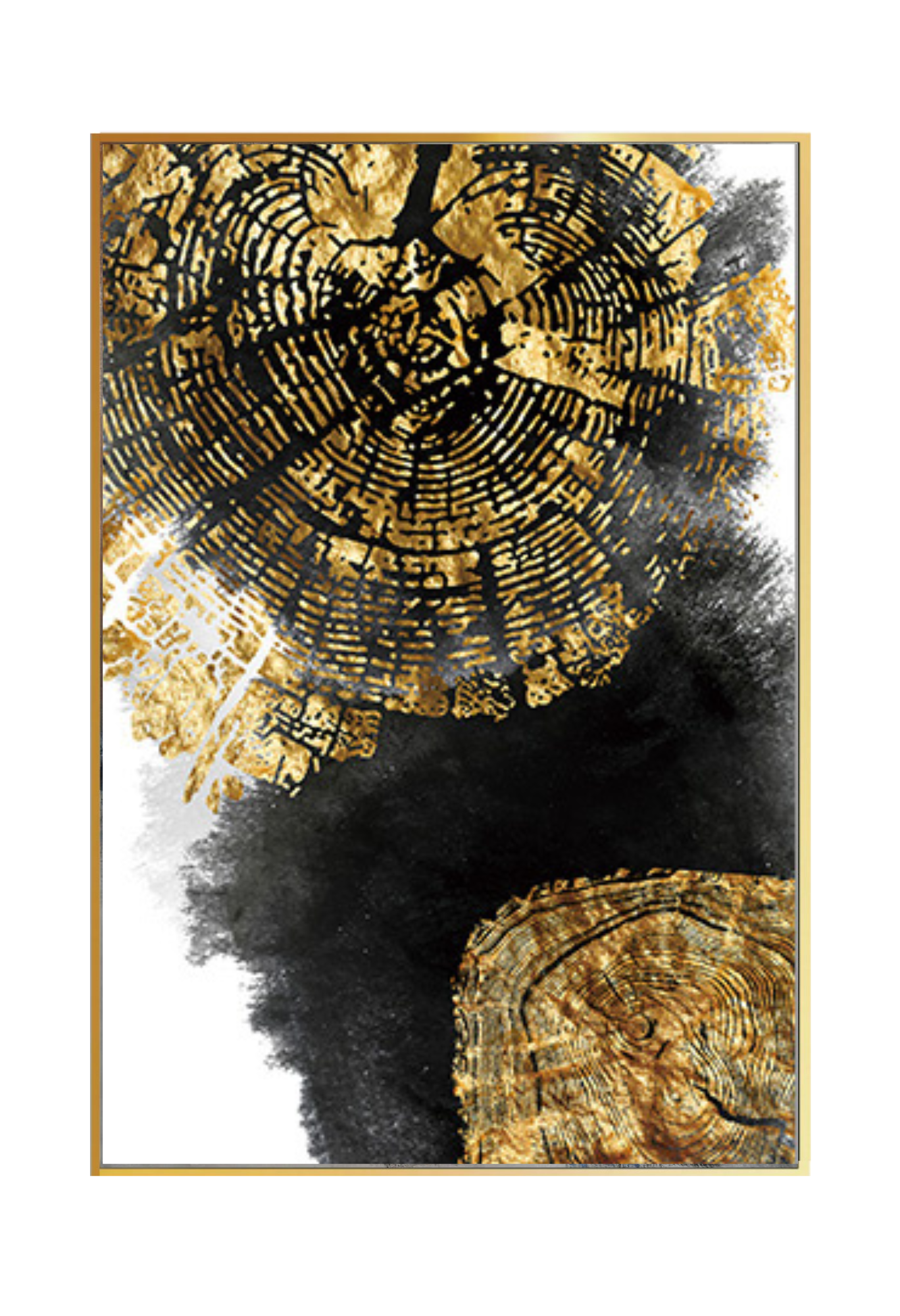 CP133134 Abstract Black, Grey and Gold Canvas Prints Wall Decor