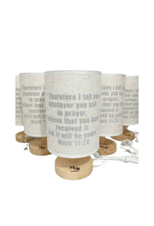 Personalized Wooden Fabric Lamp