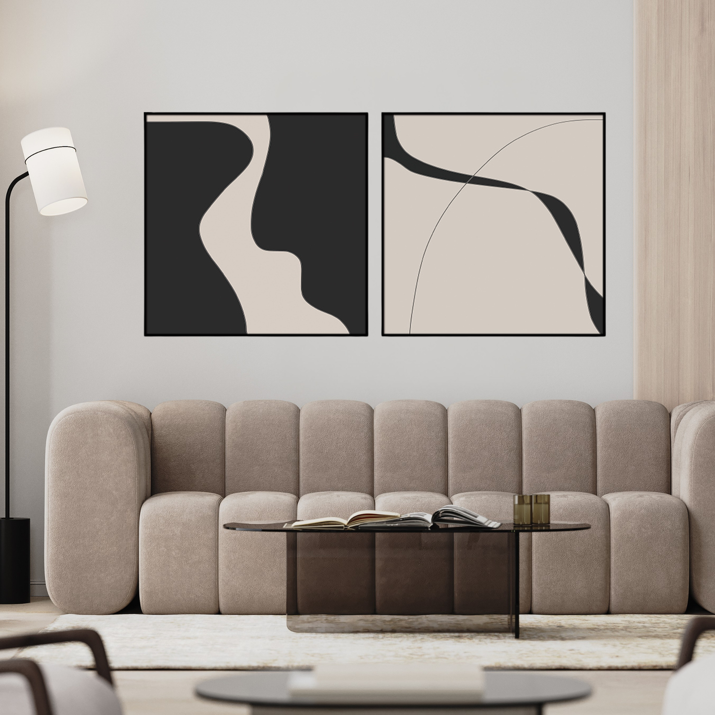 CP191 Neutral Abstract Design Canvas Prints Wall Decor