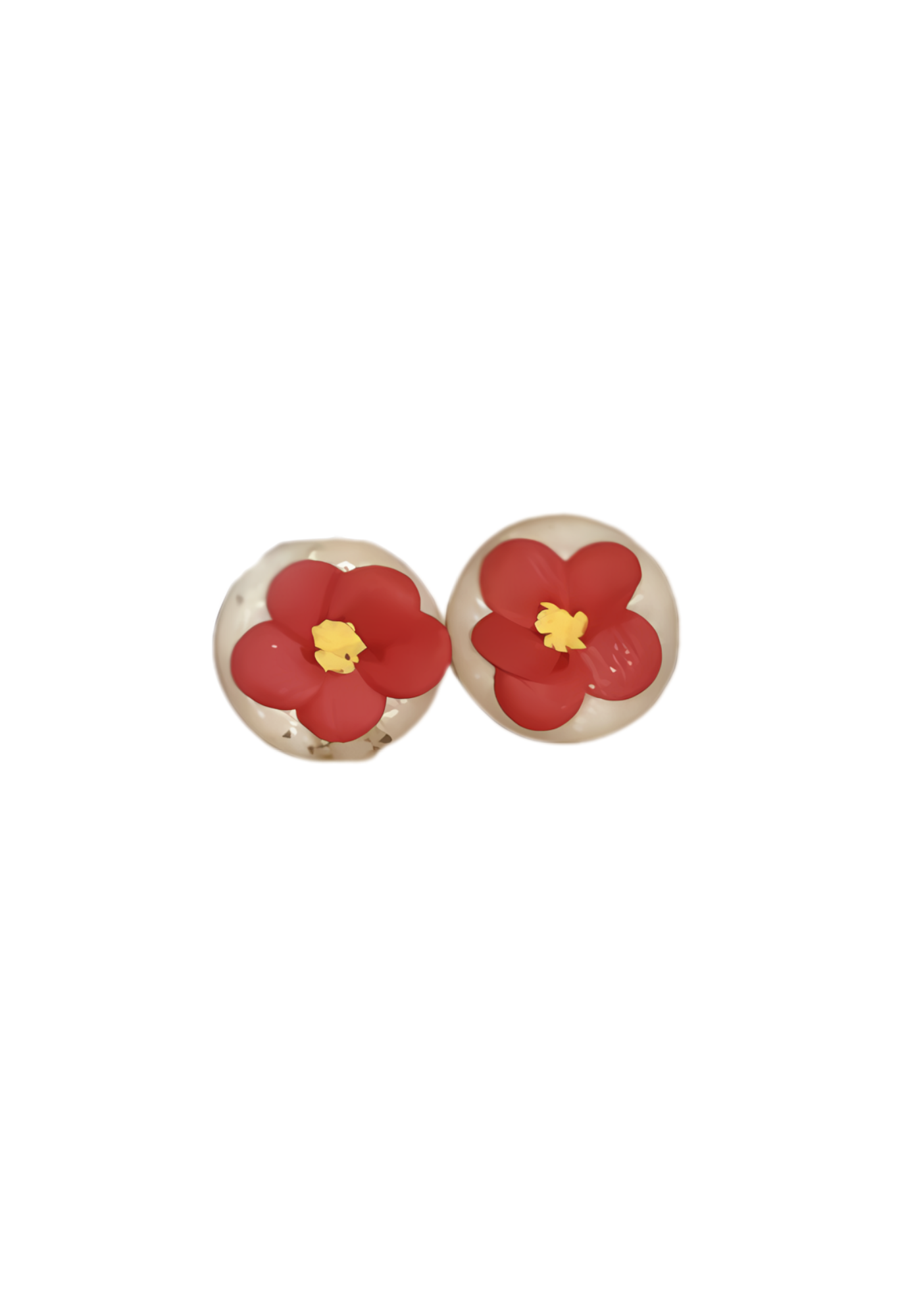Paula's Floral Finds Handmade Tiny Bloom Polymer Clay Stud Earrings