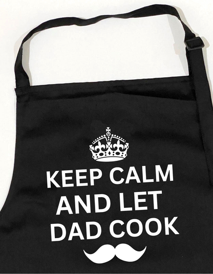 Apron for Dads - "Keep Calm and Let Dad Cook"