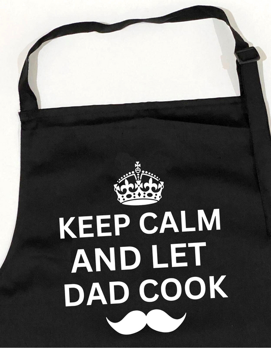 Apron for Dads - "Keep Calm and Let Dad Cook"