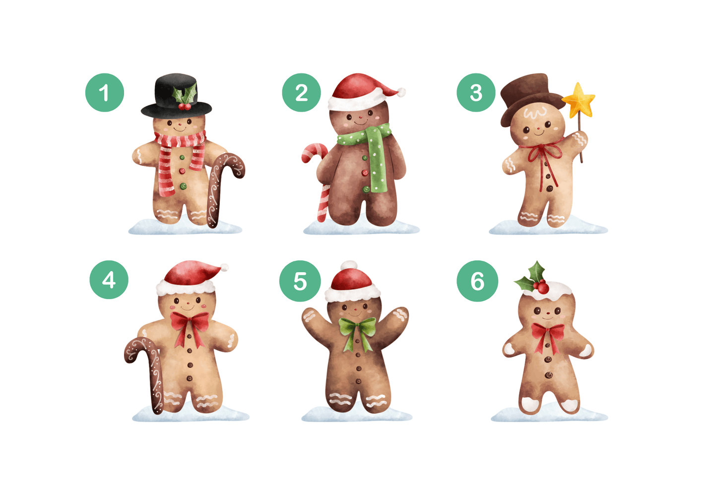 Customizable Gingerbread Family Christmas Posters