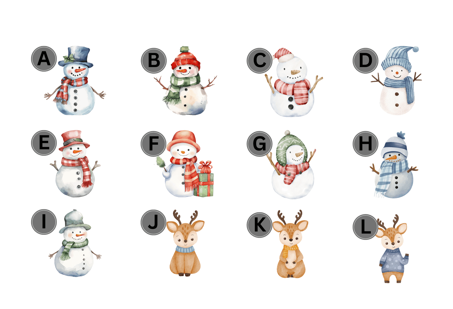 Customizable Snowman Family Poster