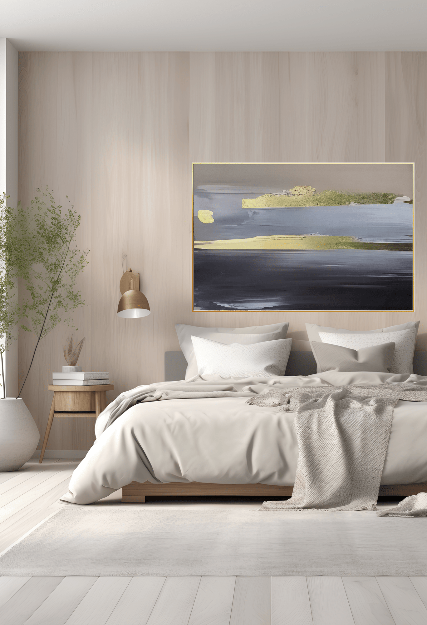 CP095 Neutral Abstract Canvas Print Wall Decor