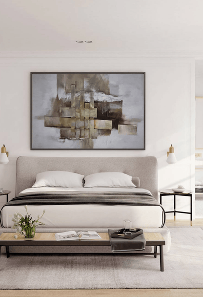 CP097 Neutral Abstract Canvas Print Wall Decor