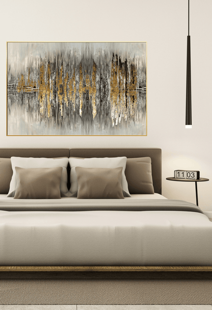 CP102 Black and Gold Abstract Canvas Print Wall Decor