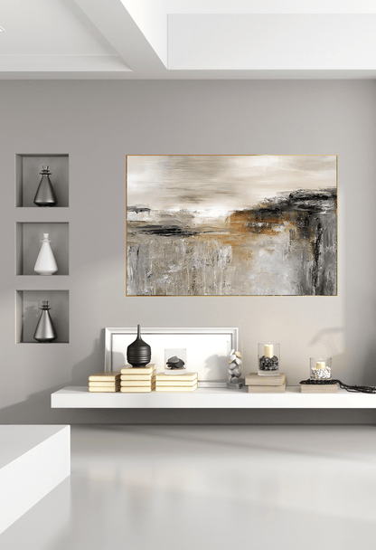 CP105 Black and Brown Abstract Canvas Print Wall Decor