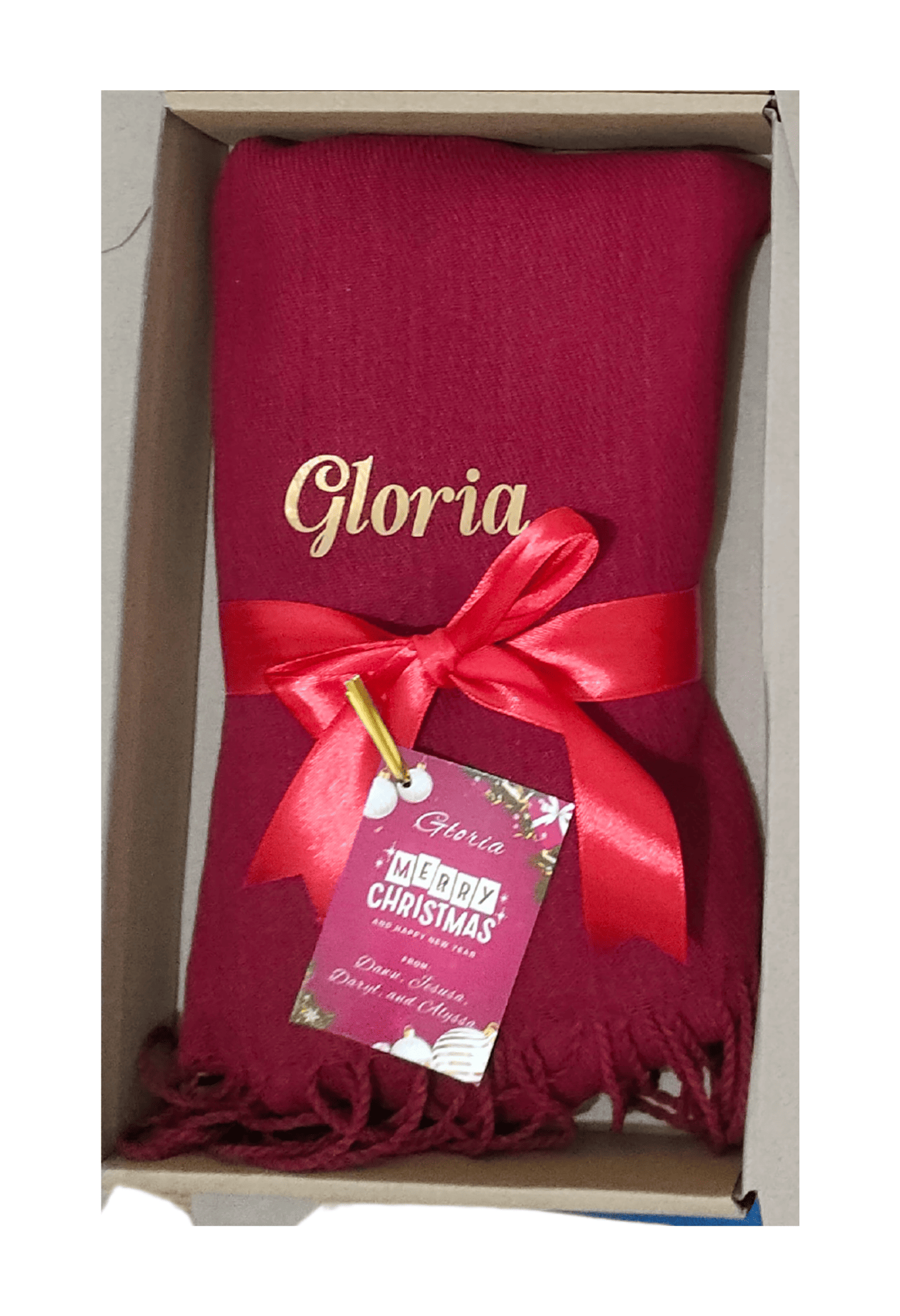 Personalized Cashmere Shawl