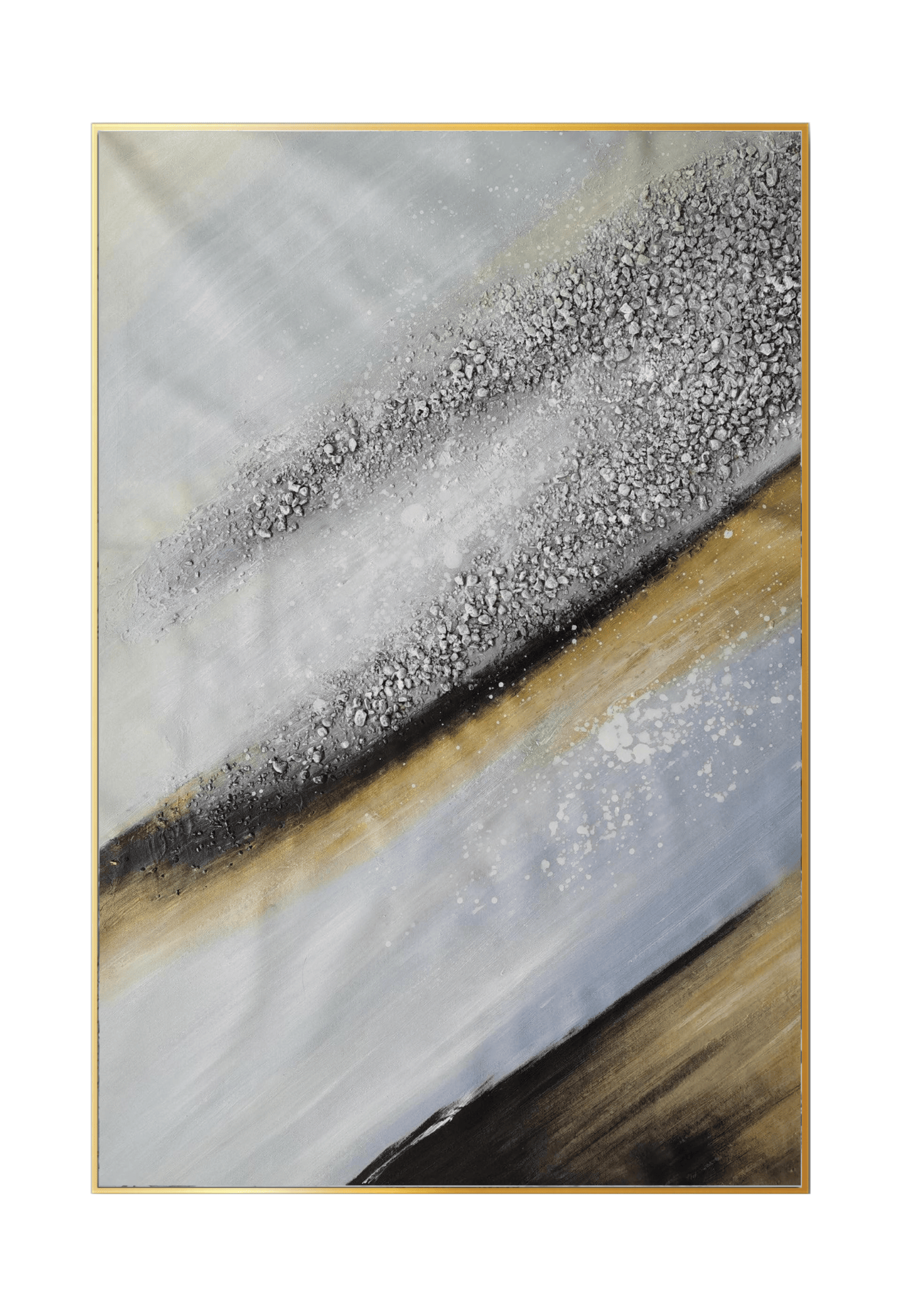 HP056 Abstract Neutral Tone Acrylic Hand-Painted Wall Decor