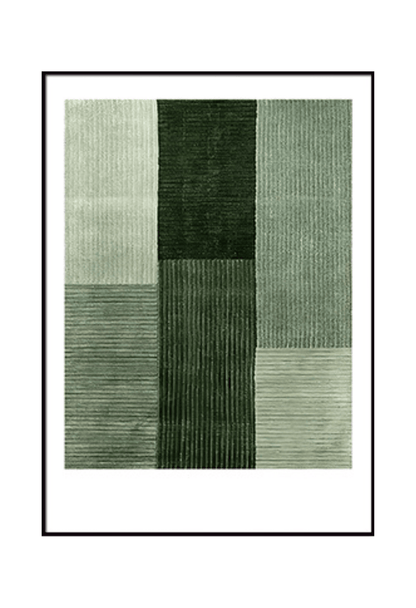 CP010 Modern Abstract Green Pattern Canvas Prints Wall Decor