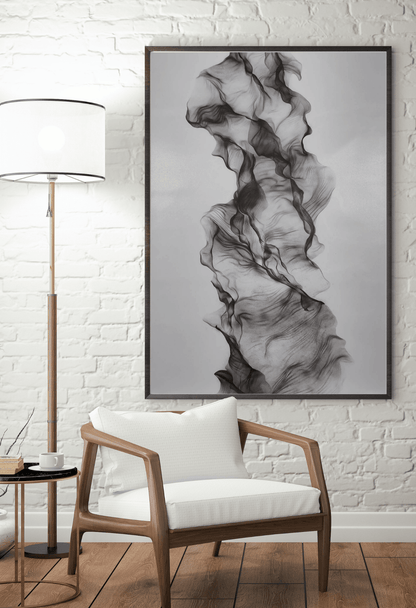 CP068 Black Abstract Design Canvas Print Wall Decor