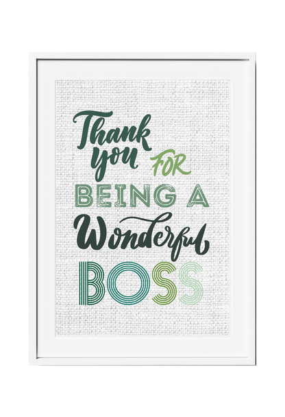 Personalized Thank You Boss Wall Art