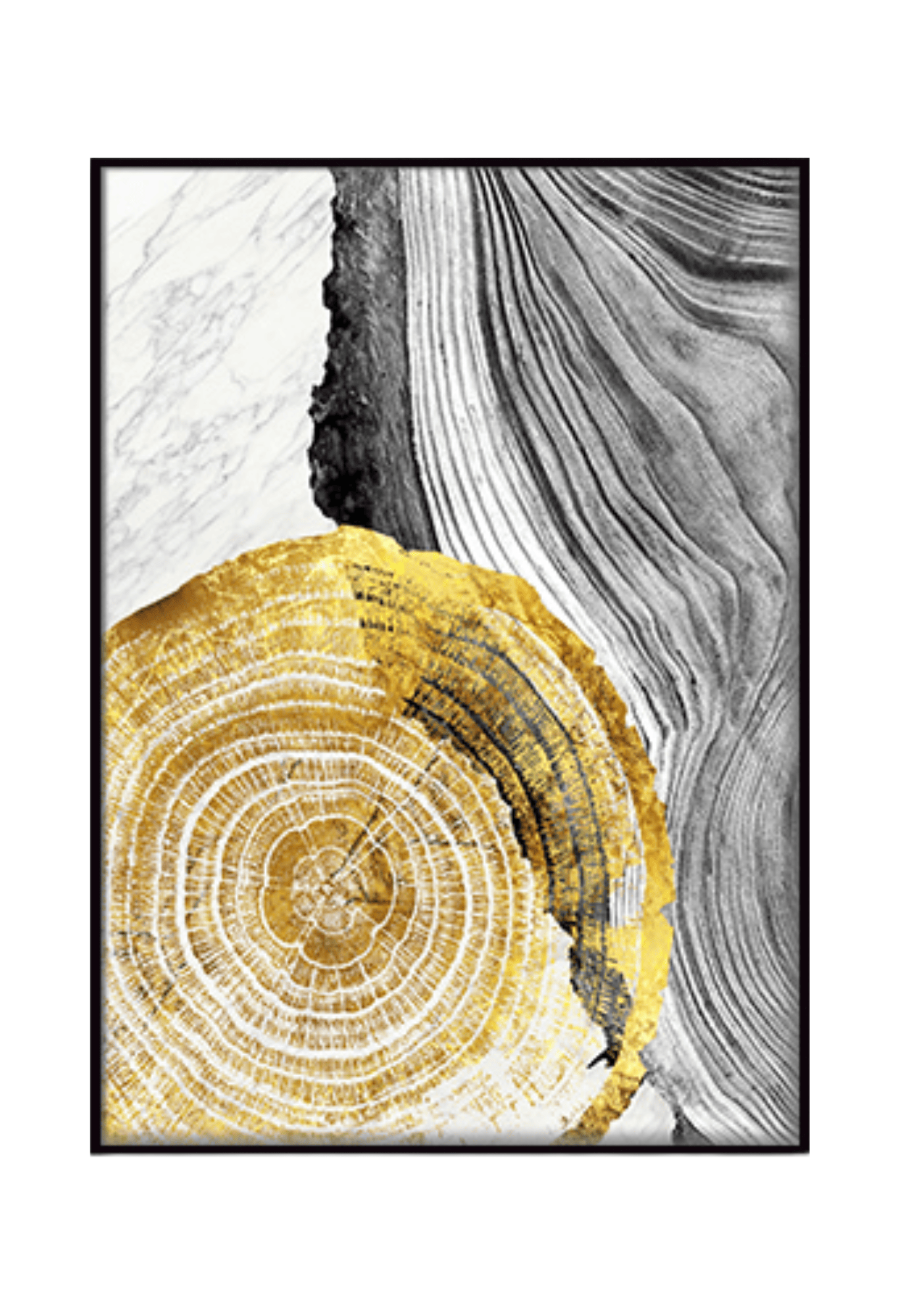 CP002 Abstract Tree Ring Canvas Prints Wall Decor