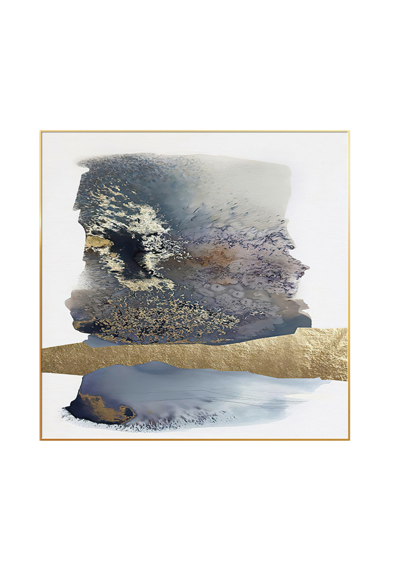 CP039040 Blue and Gold Abstract Design Canvas Prints Wall Decor