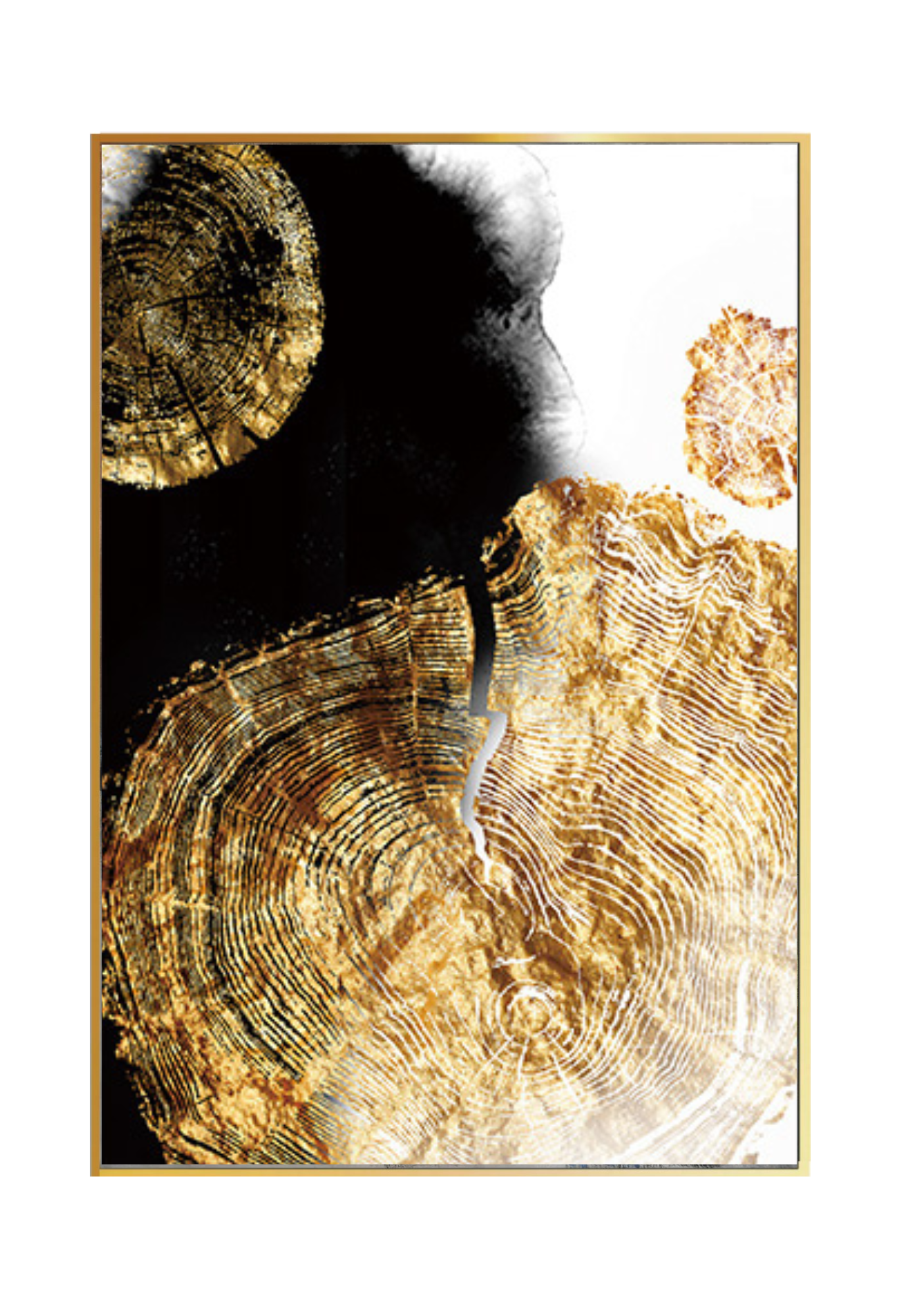 CP133134 Abstract Black, Grey and Gold Canvas Prints Wall Decor