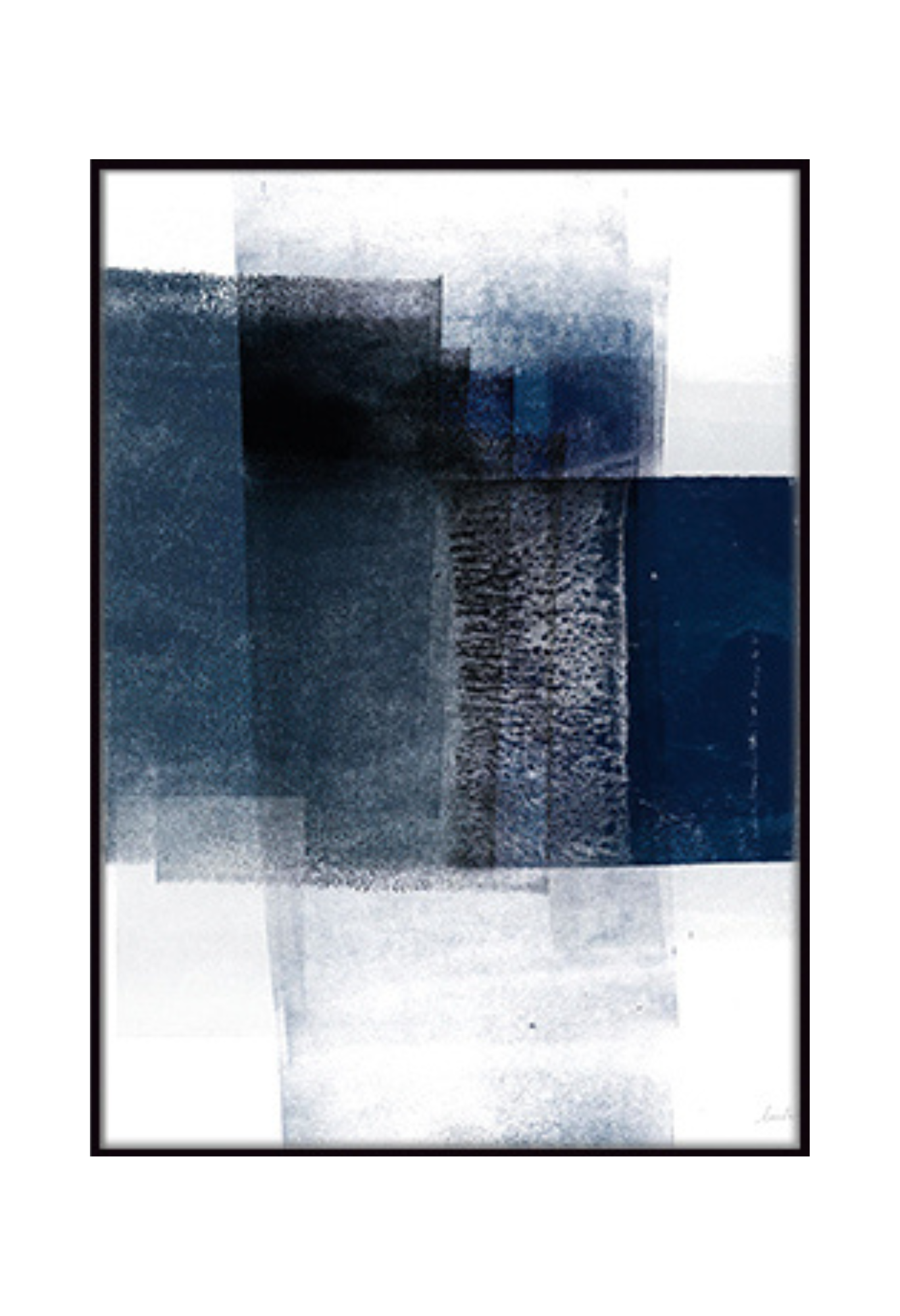 CP006 Modern Abstract Blue Pattern Canvas Prints Wall Decor