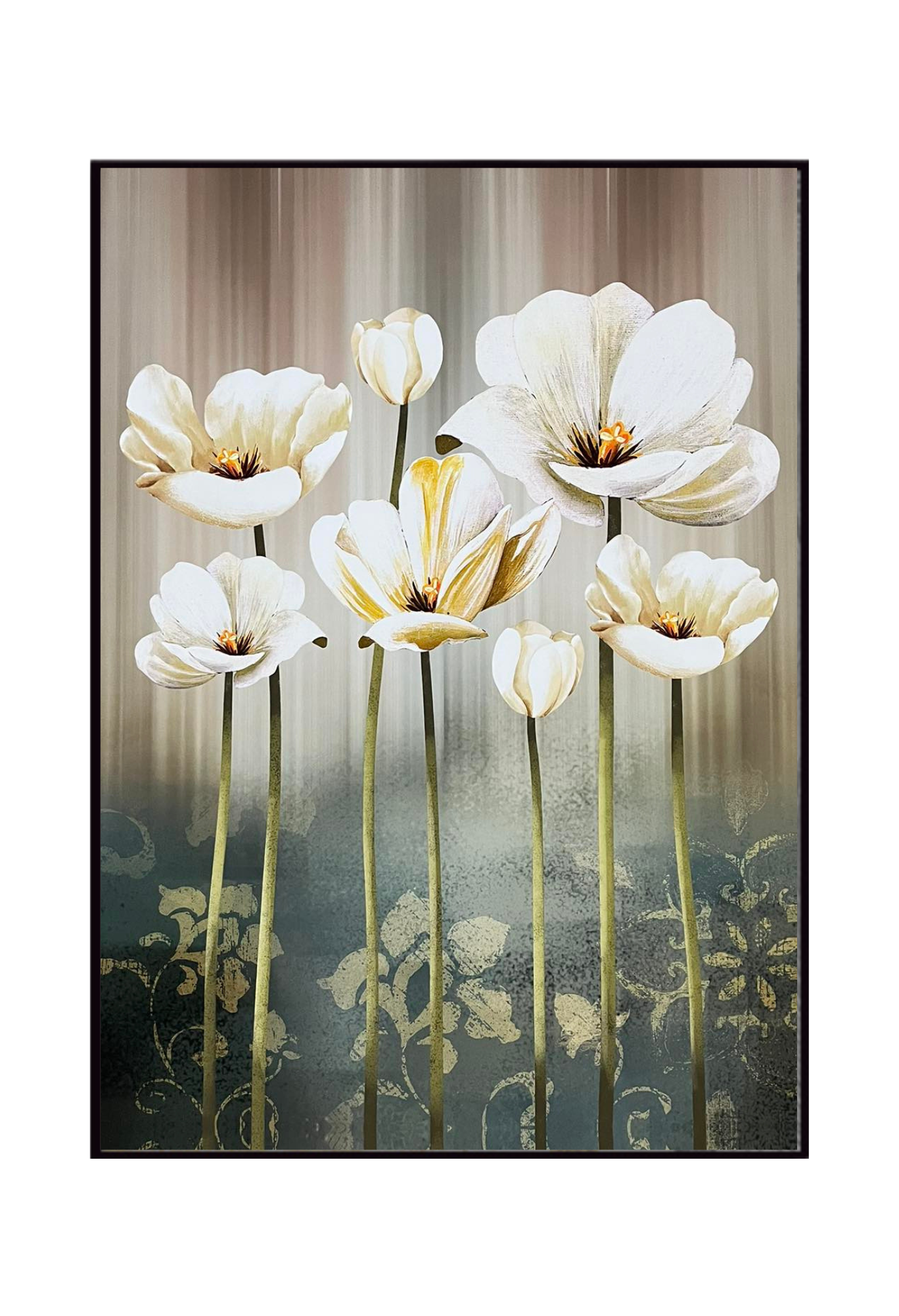 CP141 Neutral Floral Canvas Prints Wall Decor