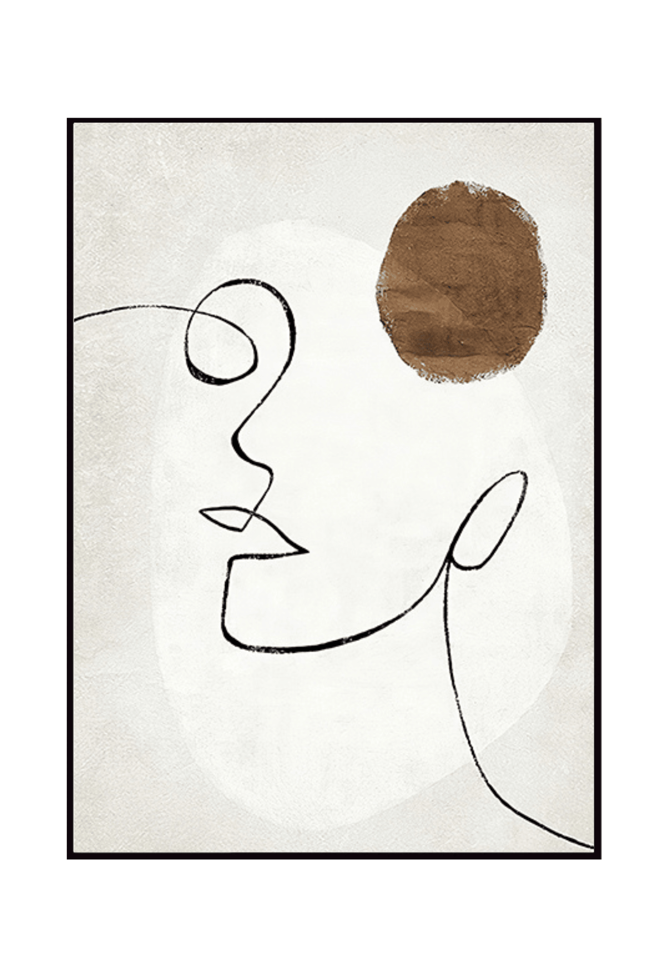 CP014 Nordic Abstract Pattern Canvas Prints in Brown and Beige Shades Wall Decor