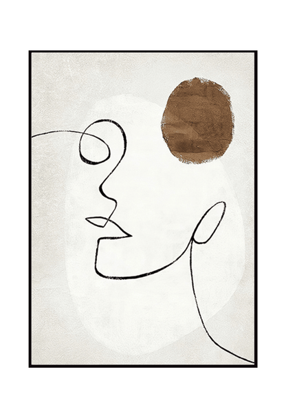 CP014 Nordic Abstract Pattern Canvas Prints in Brown and Beige Shades Wall Decor