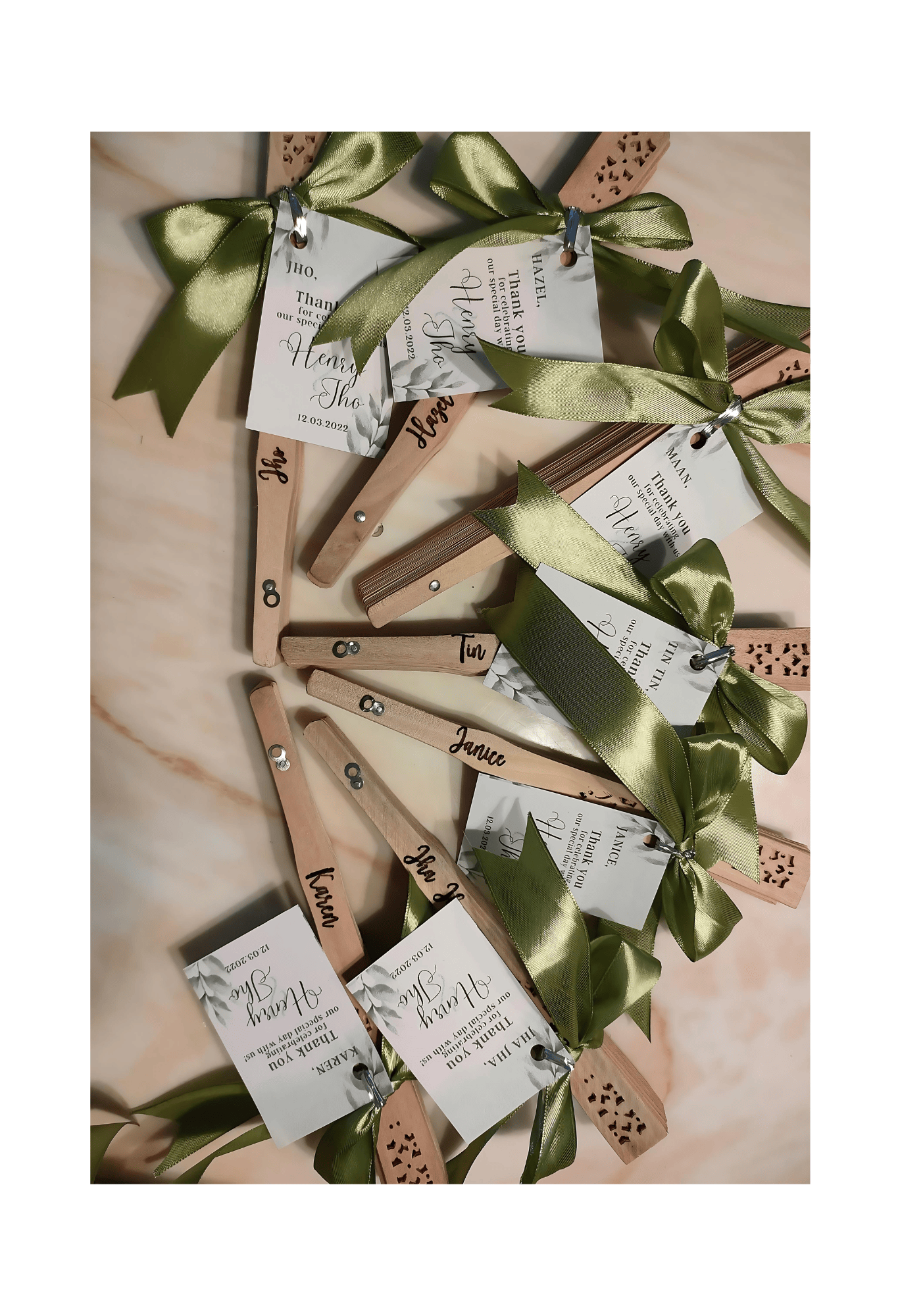Personalized Engraved Wooden Fan