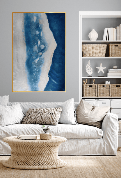 HP016 Abstract Beach Acrylic Hand-Painted Wall Decor