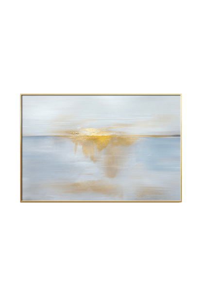 CP118 Blue and Yellow Abstract Canvas Print Wall Decor