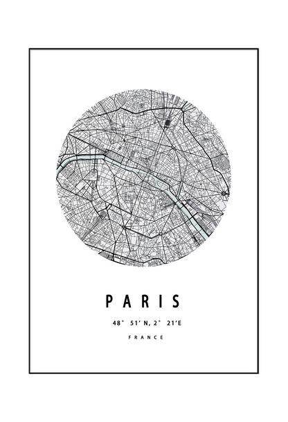 CP143 City Map Canvas Prints Wall Decor: New York, London, and Paris