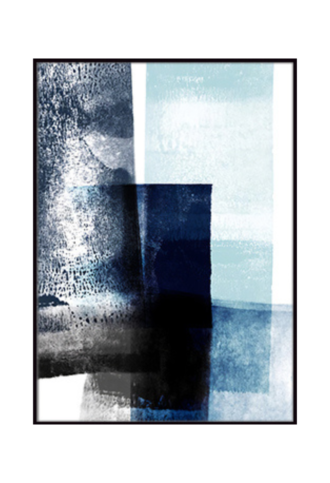 CP006 Modern Abstract Blue Pattern Canvas Prints Wall Decor