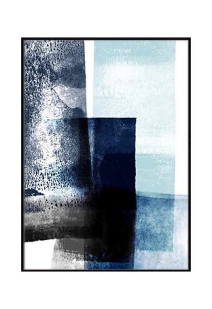 CP006 Modern Abstract Blue Pattern Canvas Prints Wall Decor